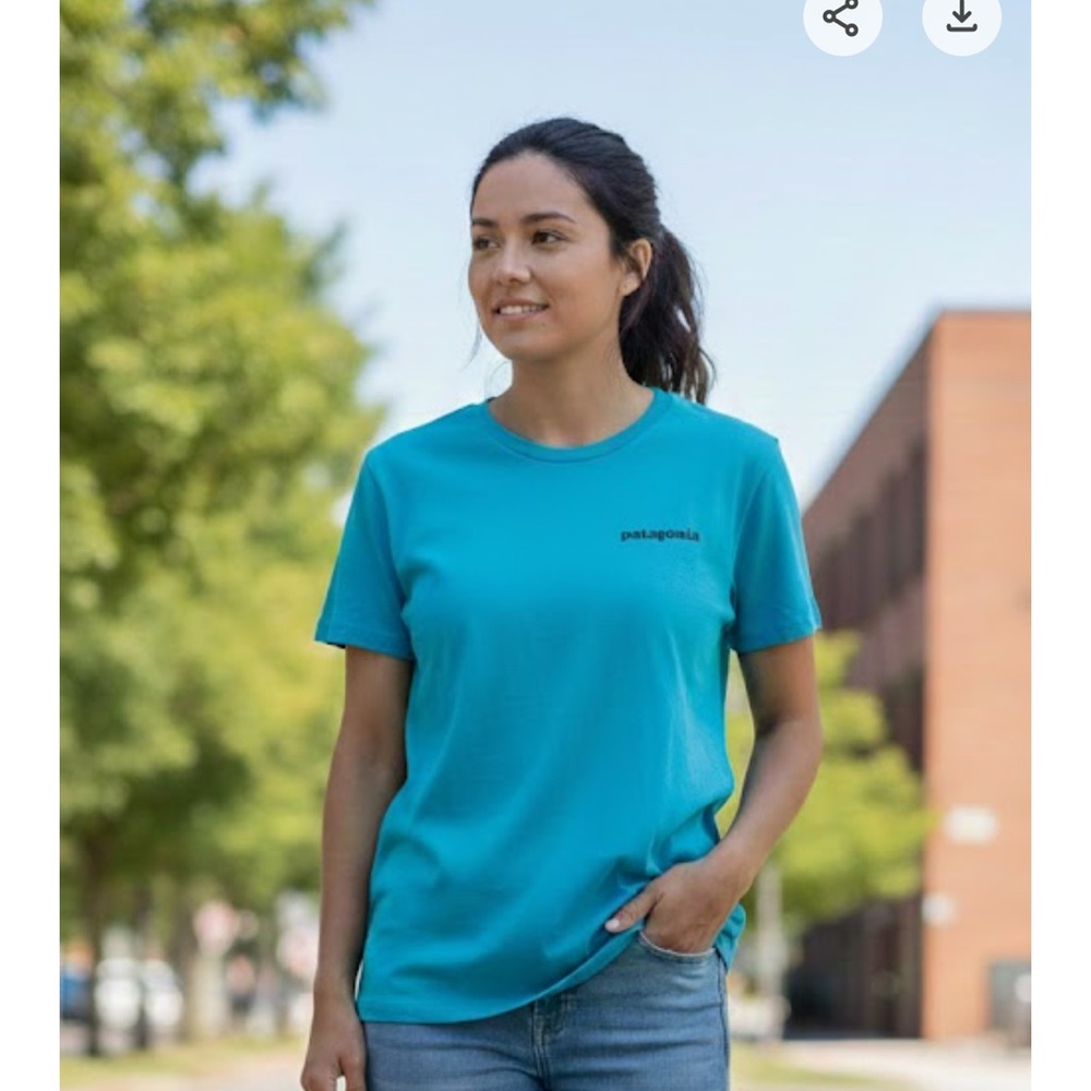 New Patagonia Blue Short Sleeve Tee Classic Fit